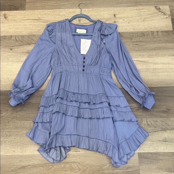 ☀️Ruffled Dress in Blue - Picture 3 of 4